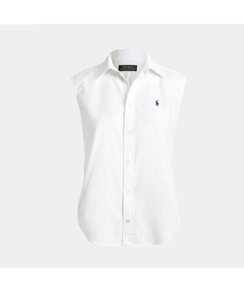 Sleeveless Cute White Summer Shirts Polo Ralph Lauren Sleeveless