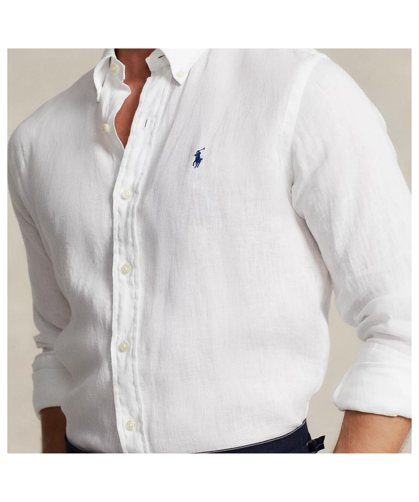 トップス Polo by Ralph Lauren linen shirt white Polo Ralph Lauren Linen Shirt | White | FARFETCH