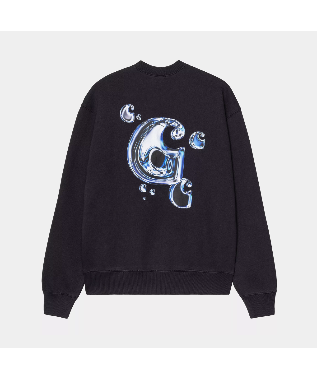 Carhartt WIP Solar Chrome Script Sweatshirt | Navy - I035189.1C.XX 