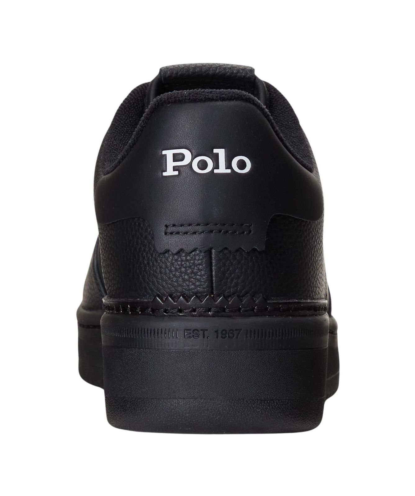 靴 POLO RALPH LAUREN made in USA Polo Ralph Masters Leather Mens Trainers | Black - 809891791002