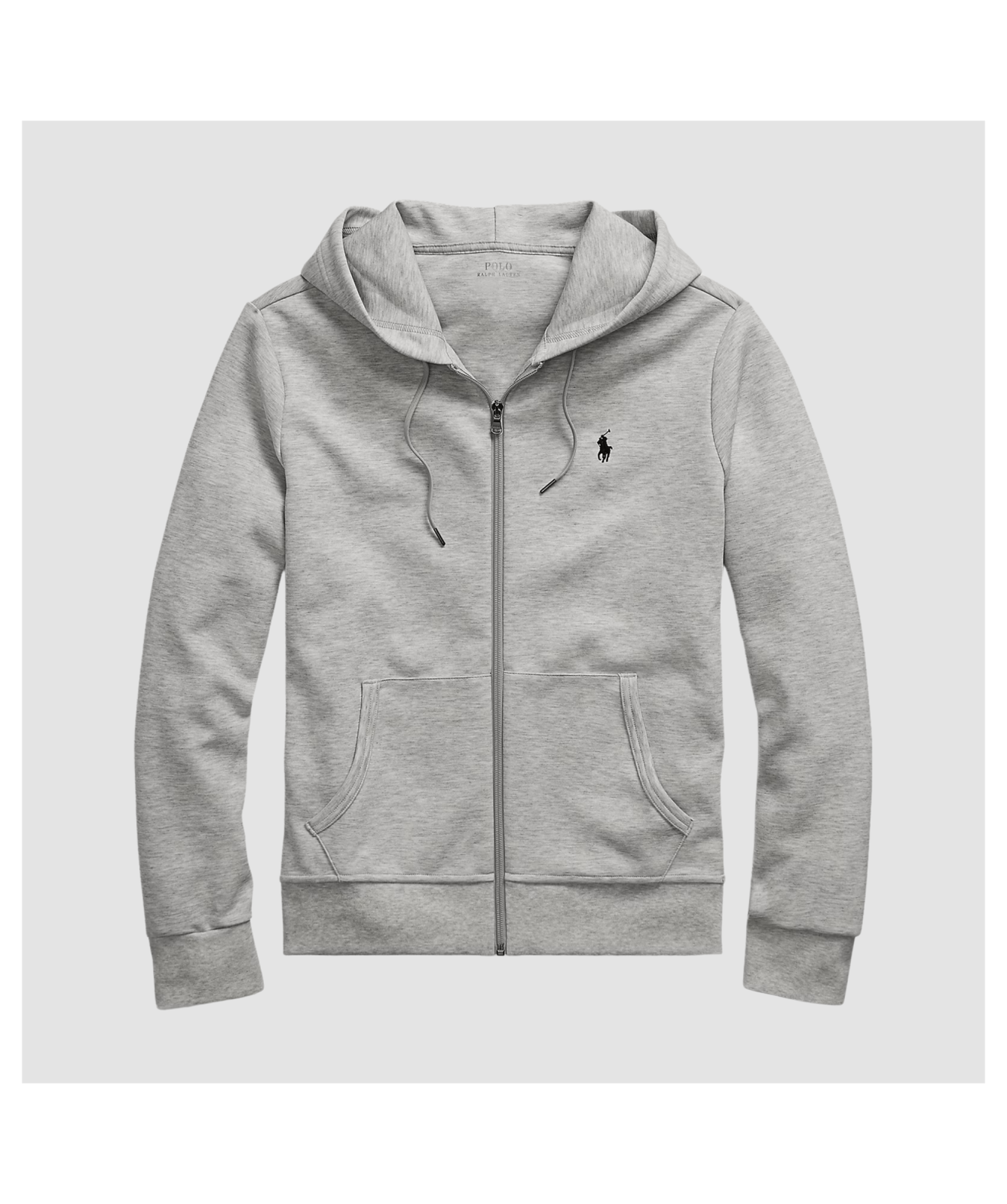 Polo Ralph Lauren Double-Knit Full-Zip Hoodie | Black