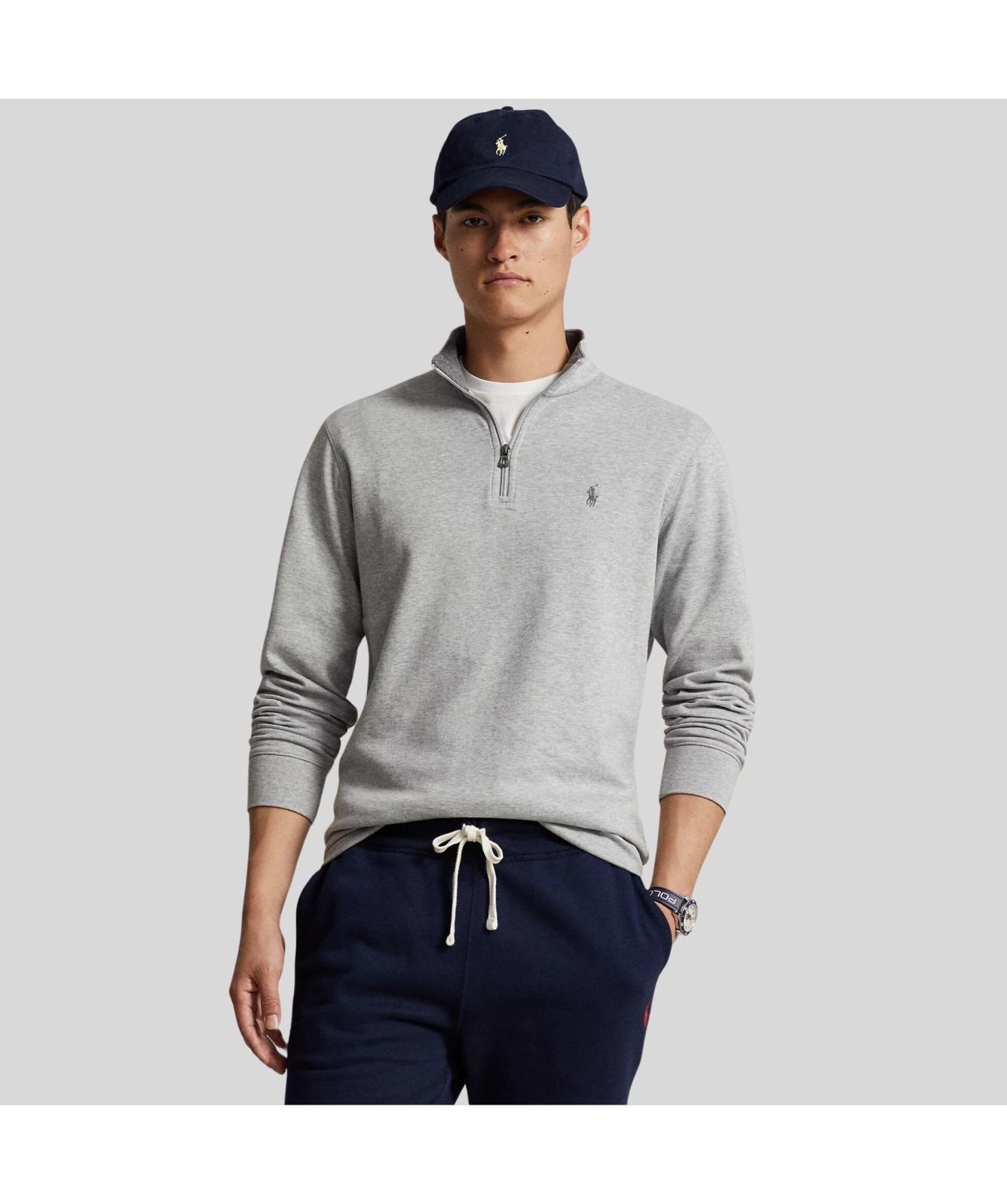 Polo Rlaph Lauren ¼ Zip Knit Sweatshirt in cream