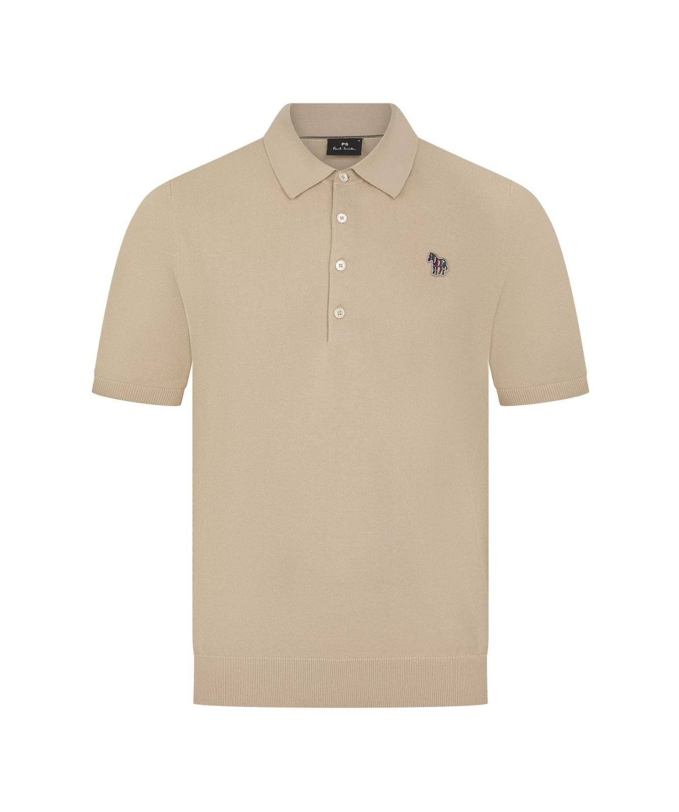 Paul Smith Short Sleeve Knit Polo Shirt | Beige-M2R-504XZ
