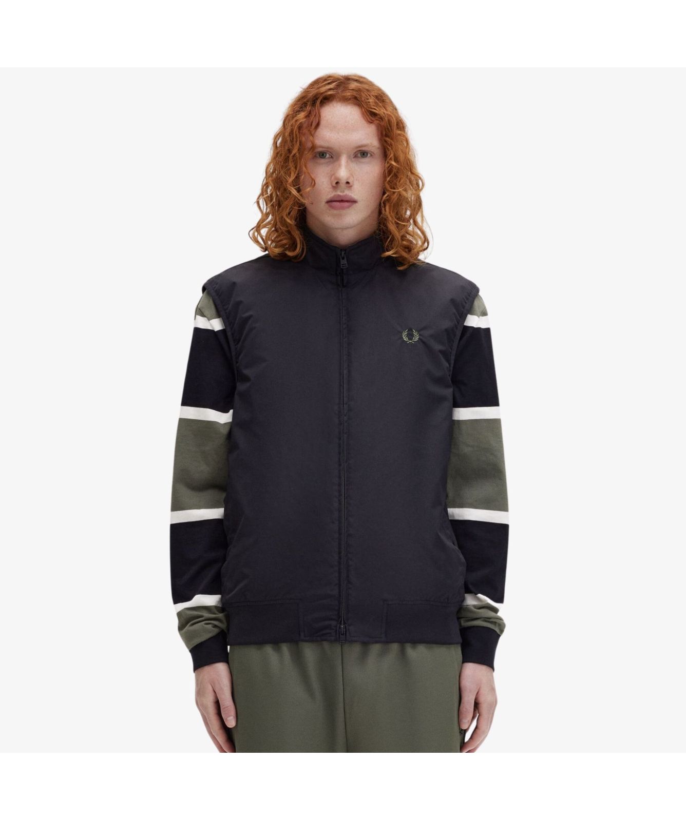 Fred Perry Regular Fit Brentham Gilet | Black-J8500-102-Navy-608