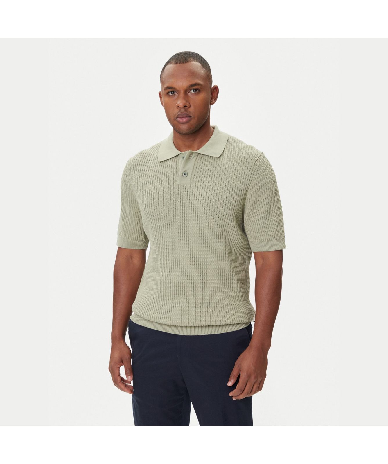 BOSS Akoppo Knitted Polo Shirt | Open Green - 50543670-370, Open