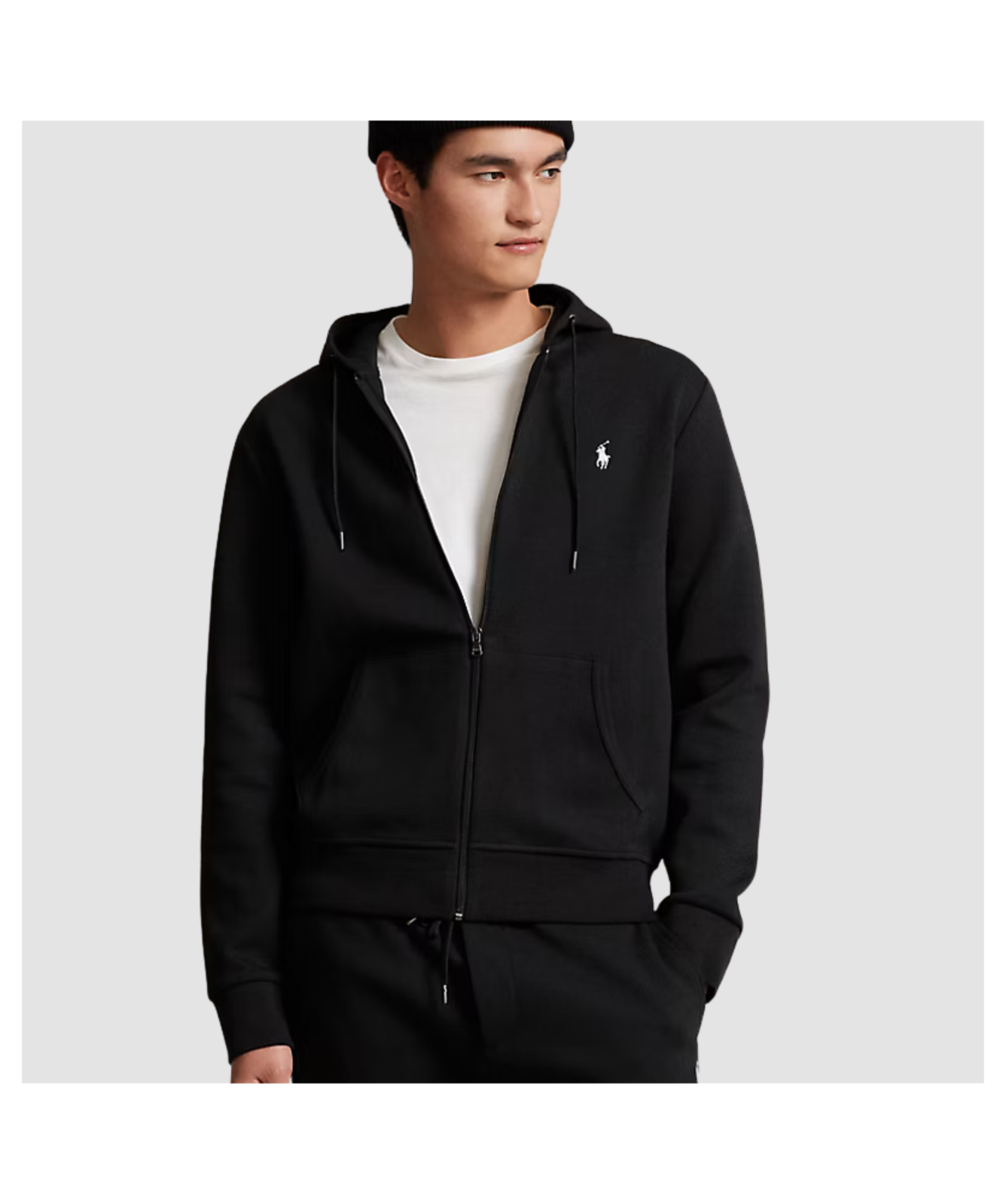 Polo Ralph Lauren black zipパーカー Polo Ralph Lauren Logo Patch half-zip Pullover | Black