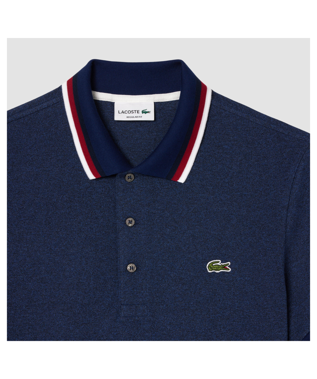 Lacoste Men's Regular Fit Stretch Mini Piqué Polo Shirt Black