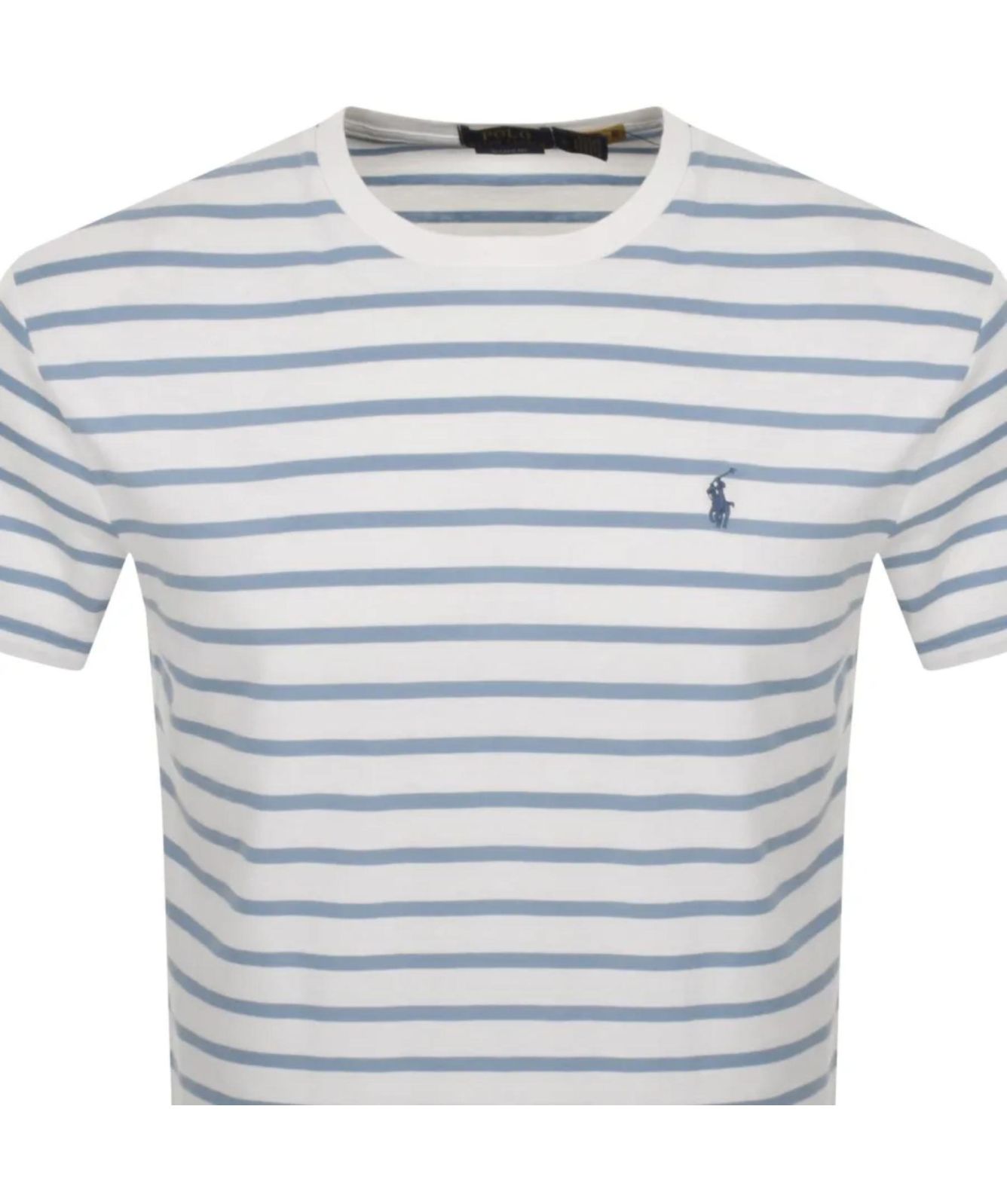 Polo Ralph Lauren Crew Neck Stripe Pattern T-Shirt in cream 