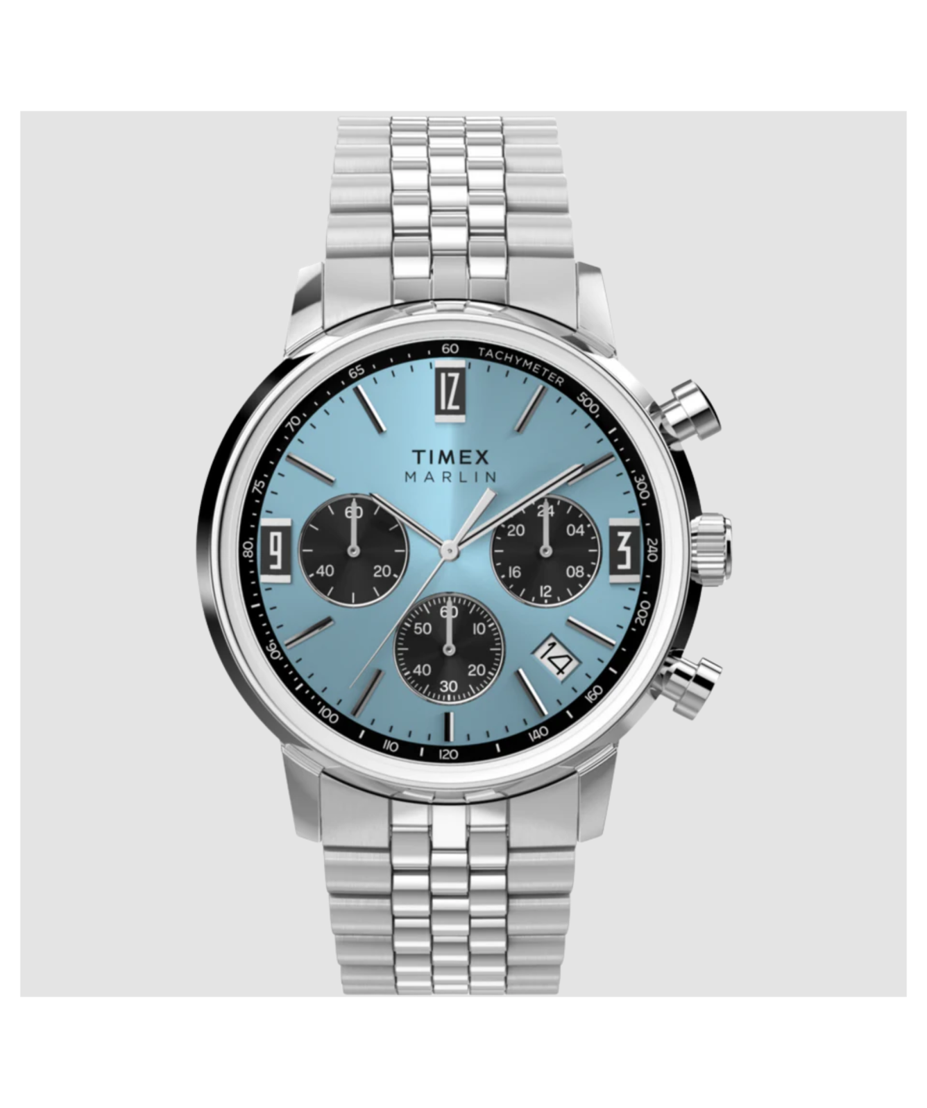 TIMEX Marlin® Chronograph Tachymeter Watch - Silver/Blue | Kular