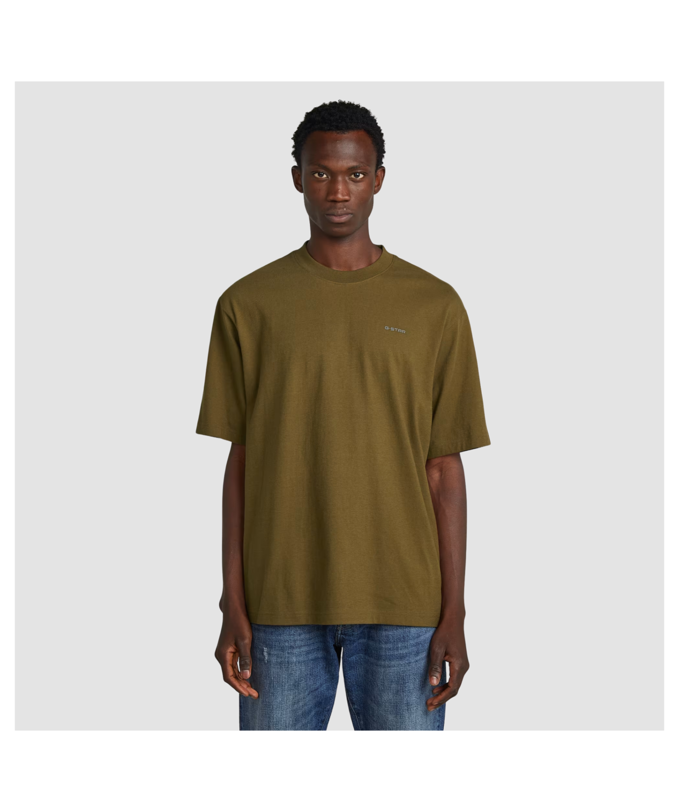 G-STAR Boxy Base T-Shirt | Desert Palm - D26817-D593-9186, India 