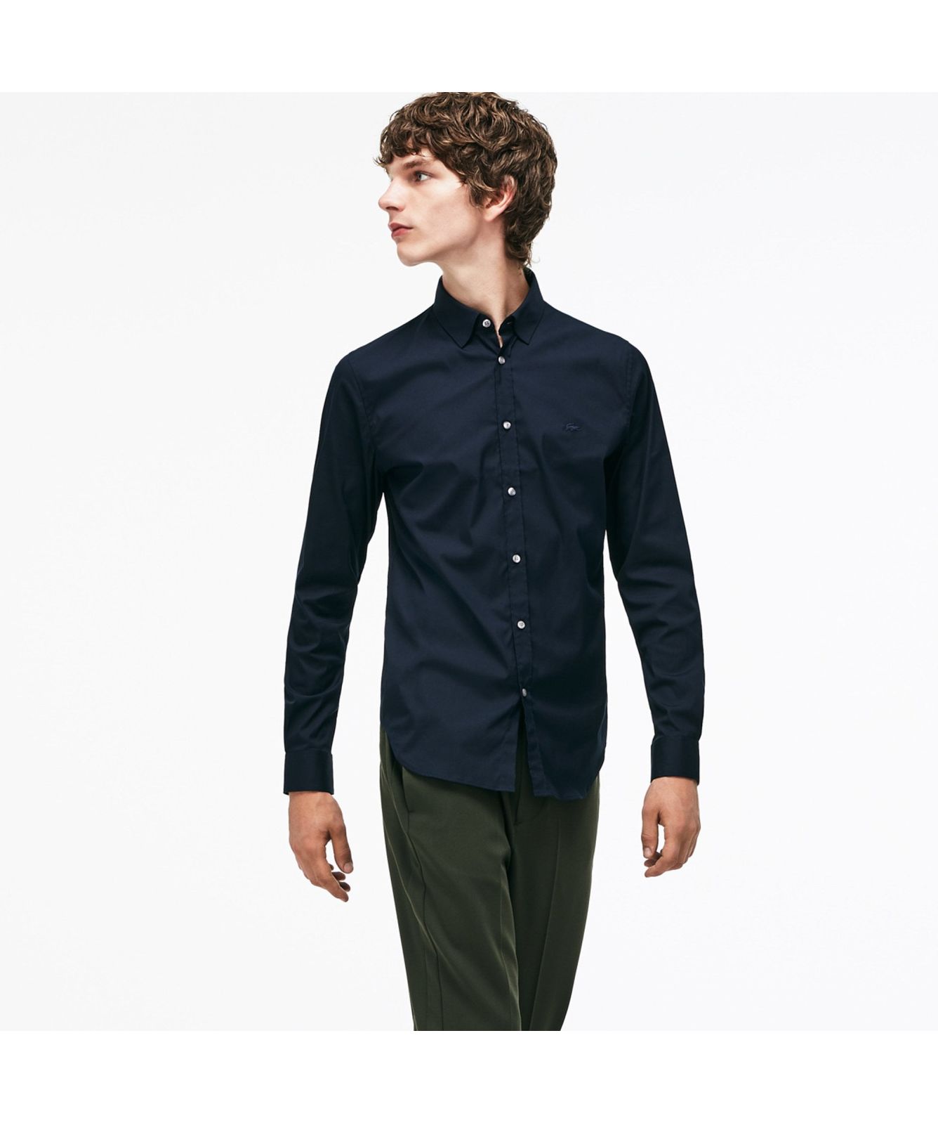 Lacoste Clothing Navy Blue Lacoste Shirt Lacoste Long Sleeve Slim