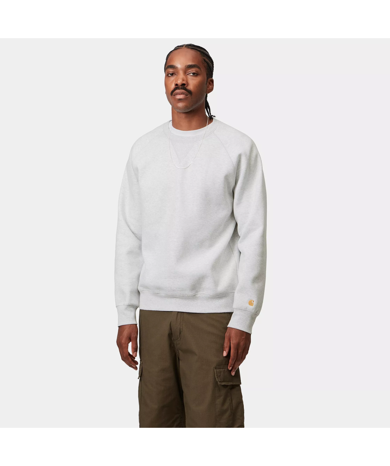 Carhartt WIP Chase Crew Neck Sweatshirt Ash Heather