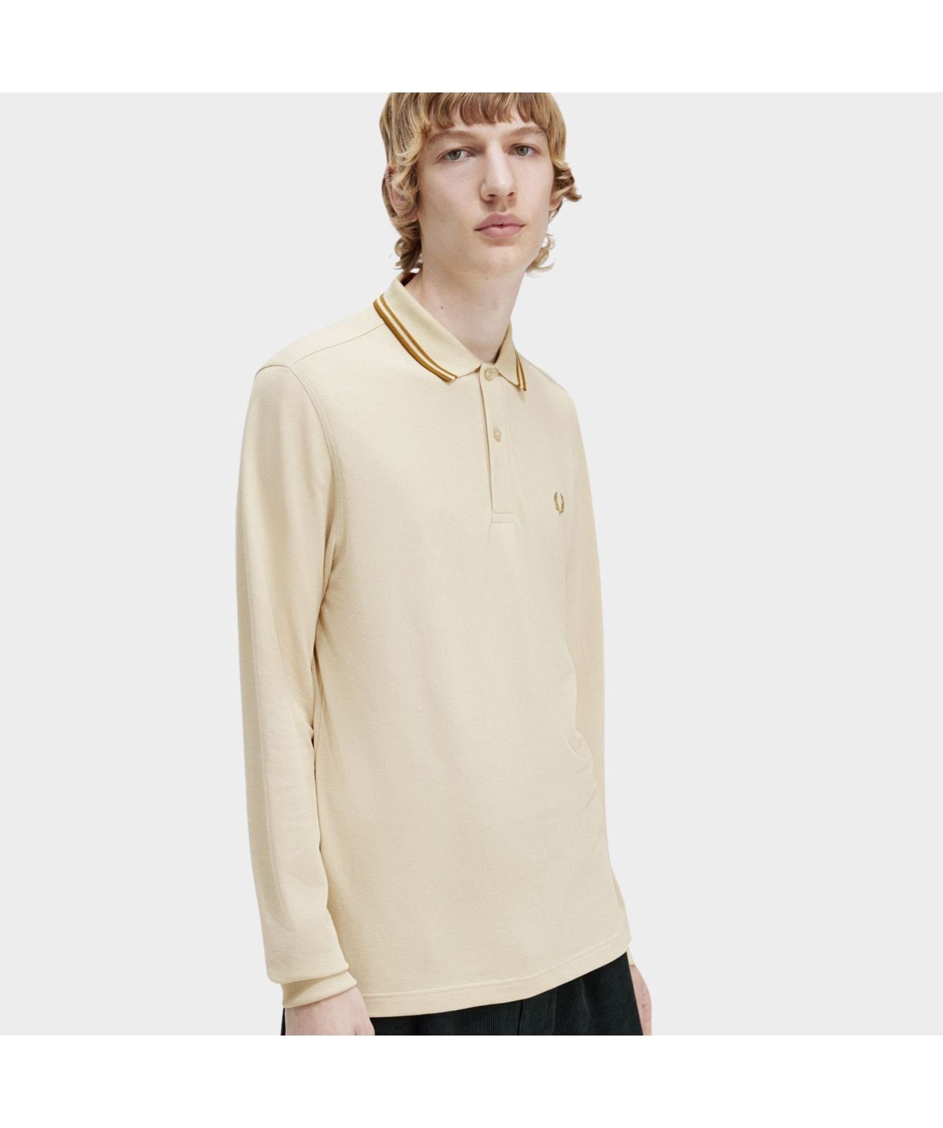Fred Perry Twin Tipped Polo Shirt | brown-M3636-S54-beige-691
