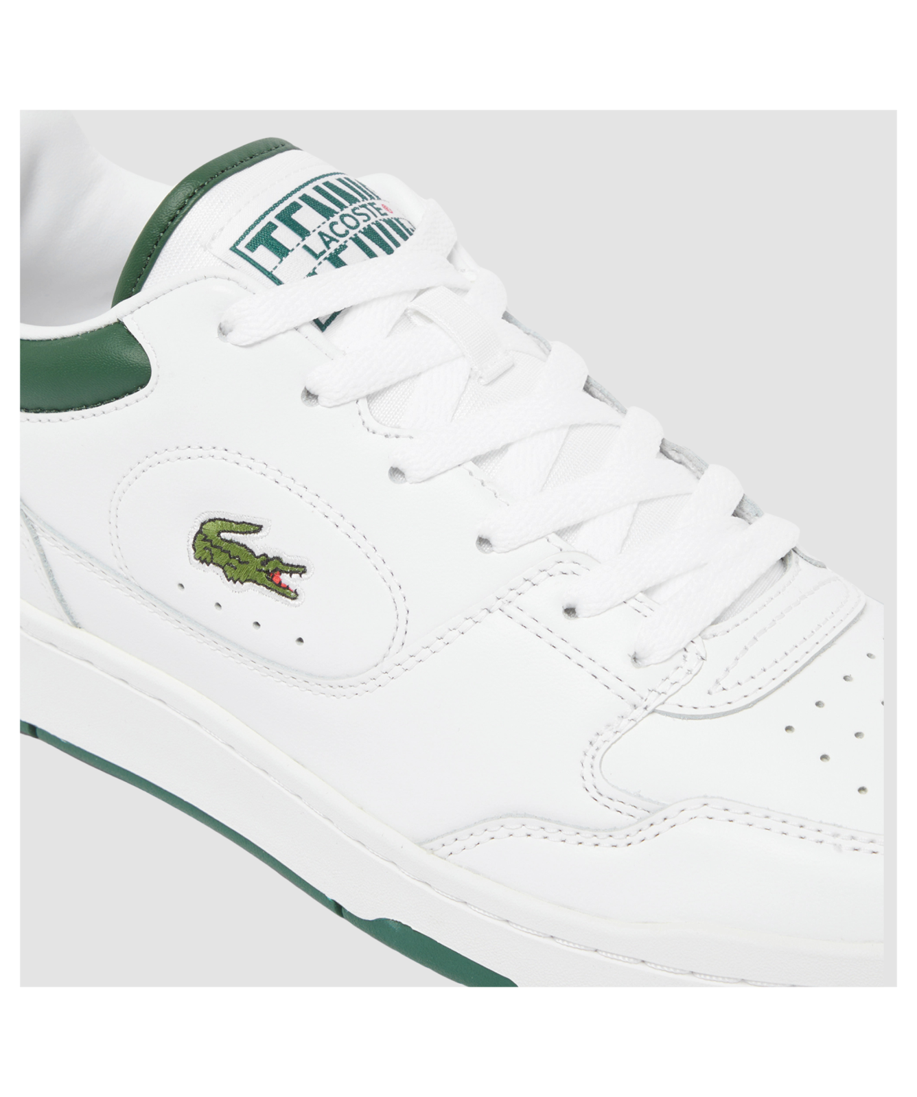 Lacoste Classic White Leather Sneakers with‎ Green Accent Tennis Court Shoes Carnaby Set Leather Sneakers main image 2