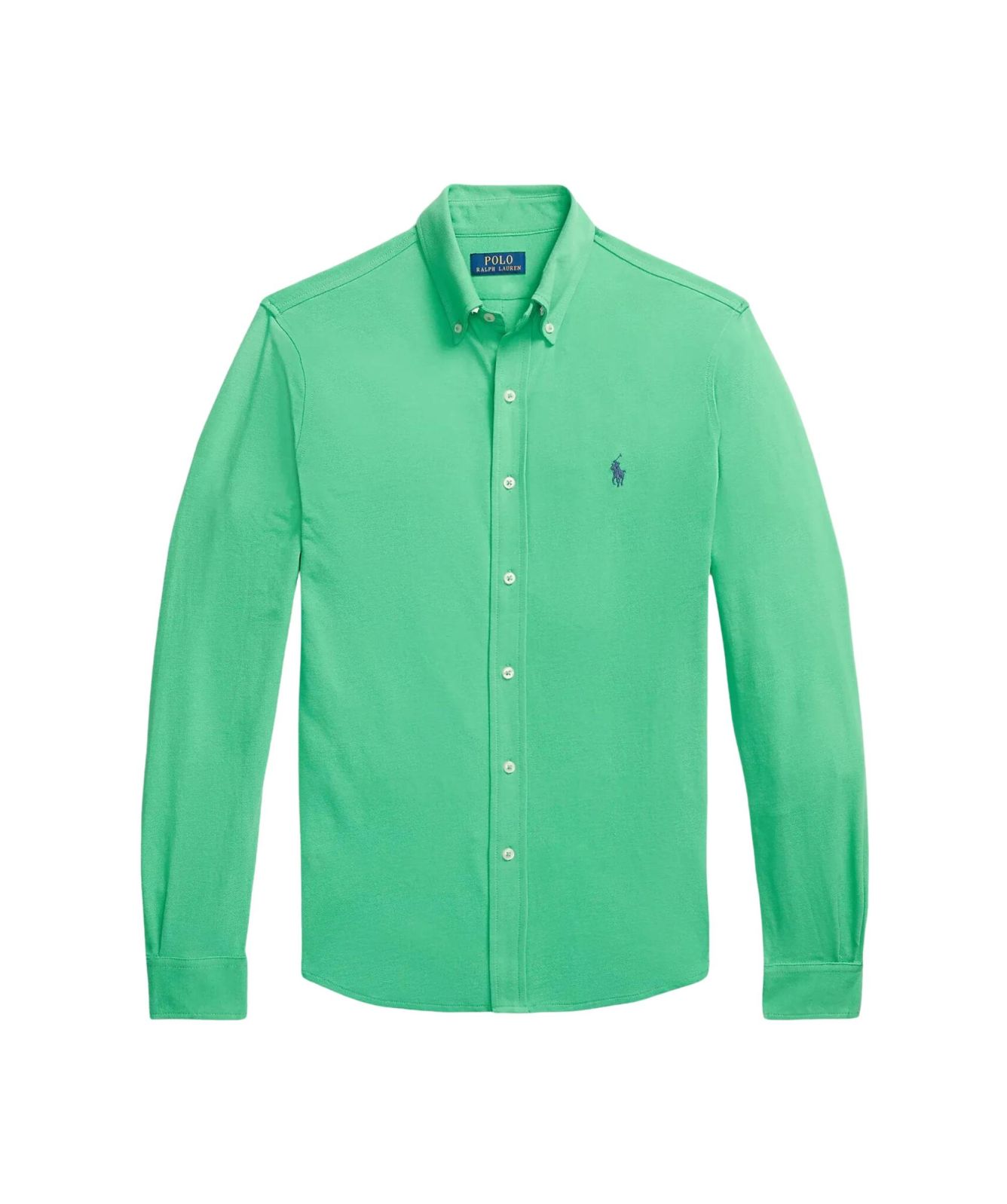 Long Sleeve Ralph Lauren Green Blouse Polo Ralph Lauren Cotton Twill Shirt  With Logo In Green