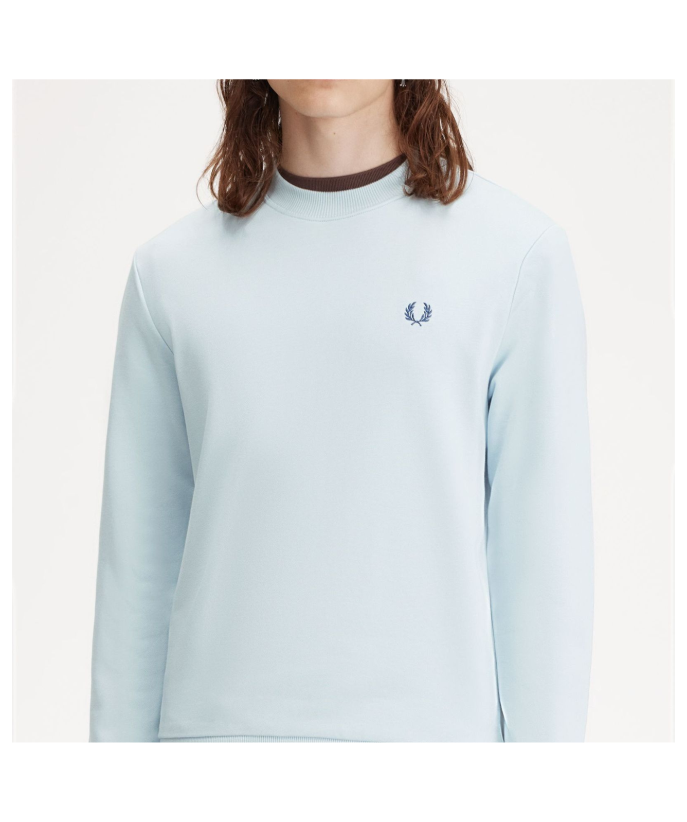 Fred Perry's Crew Neck Sweatshirt | Blue, Pink or Sky Blue - M7535 Fred Perry's Crew Neck Sweatshirt | Blue, Pink or Sky Blue - M7535