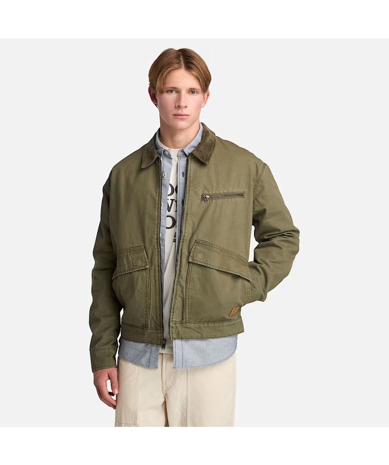 Timberland Strafford Washed Canvas Jacket | Khaki-TB0A5TGFA58