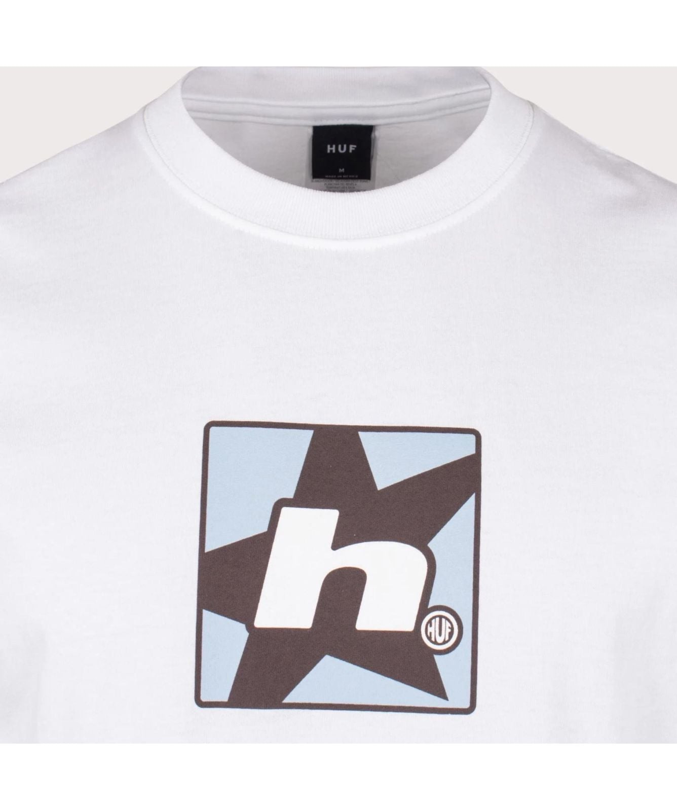 HUF H Star T-Shirt black-TS02289, white -kular fashion