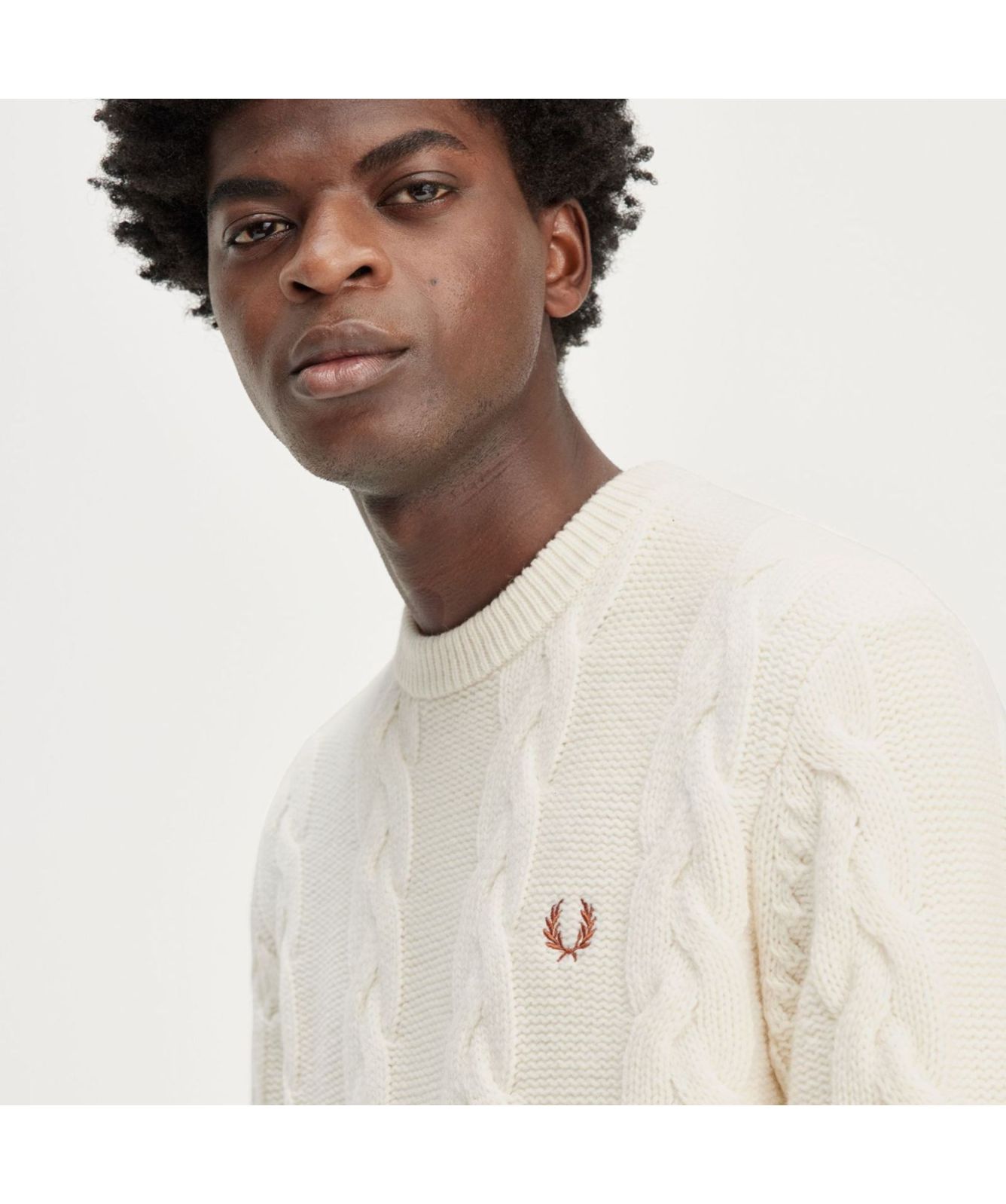 トップス FRED PERRY Cable Knit Panel Jumper Cable Knit Tennis Jumper – Ray Rickburn
