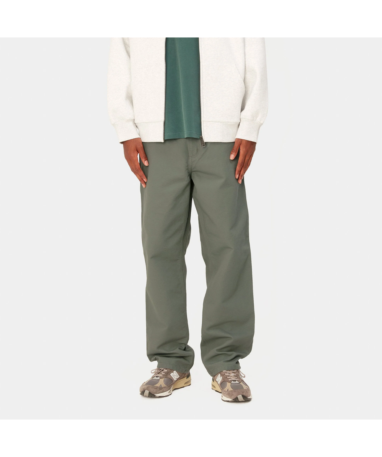 Carhartt WIP Single Knee Pant | Smoke Green - I031497_1ND_02