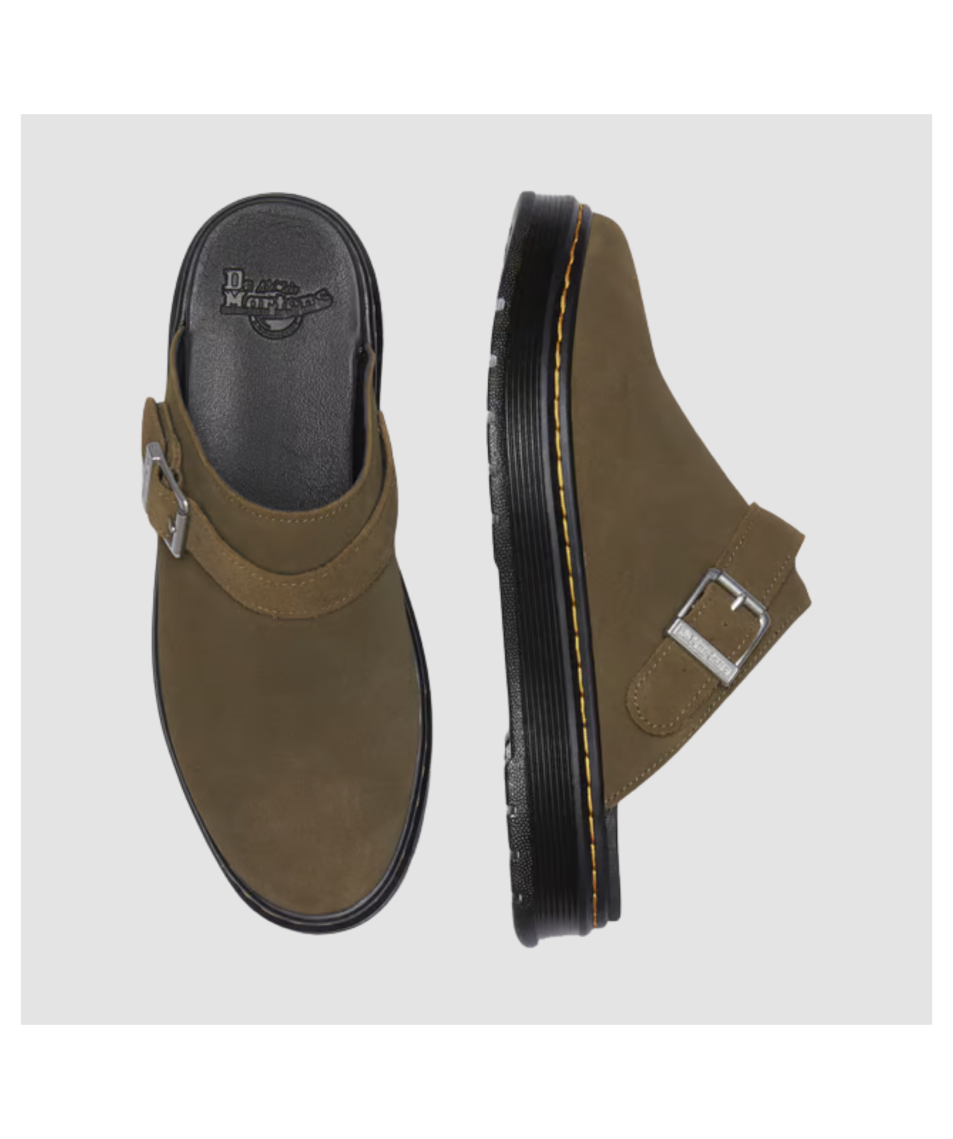 Dr. Marten Brookline Mule Suede Sandals | Olive - 40666300 display picture 2