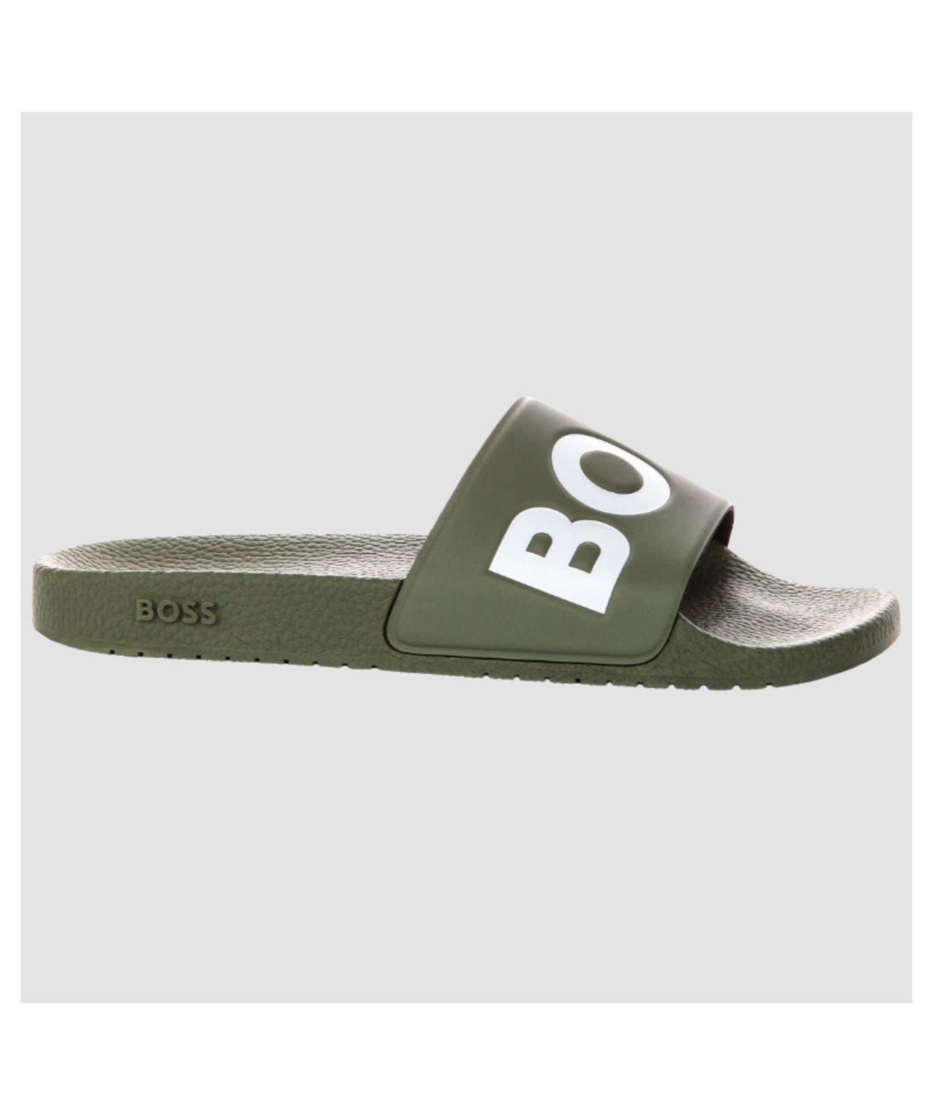 BOSS ITALIAN-MADE SLIDES WITH LARGE LOGO DETAIL BOSS - Italian-made slides with large logo detail - Dark Blue main image 2
