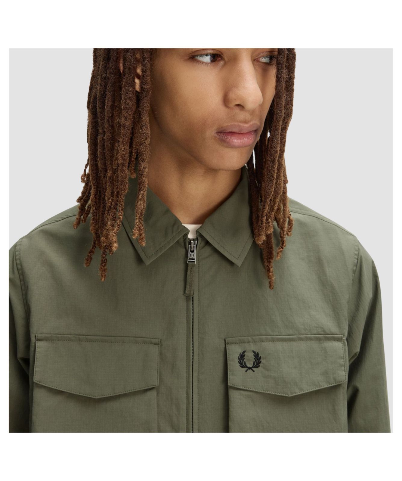 Men's Fred Perry Ripstop Zip-Through Overshirt | Kular Fashion