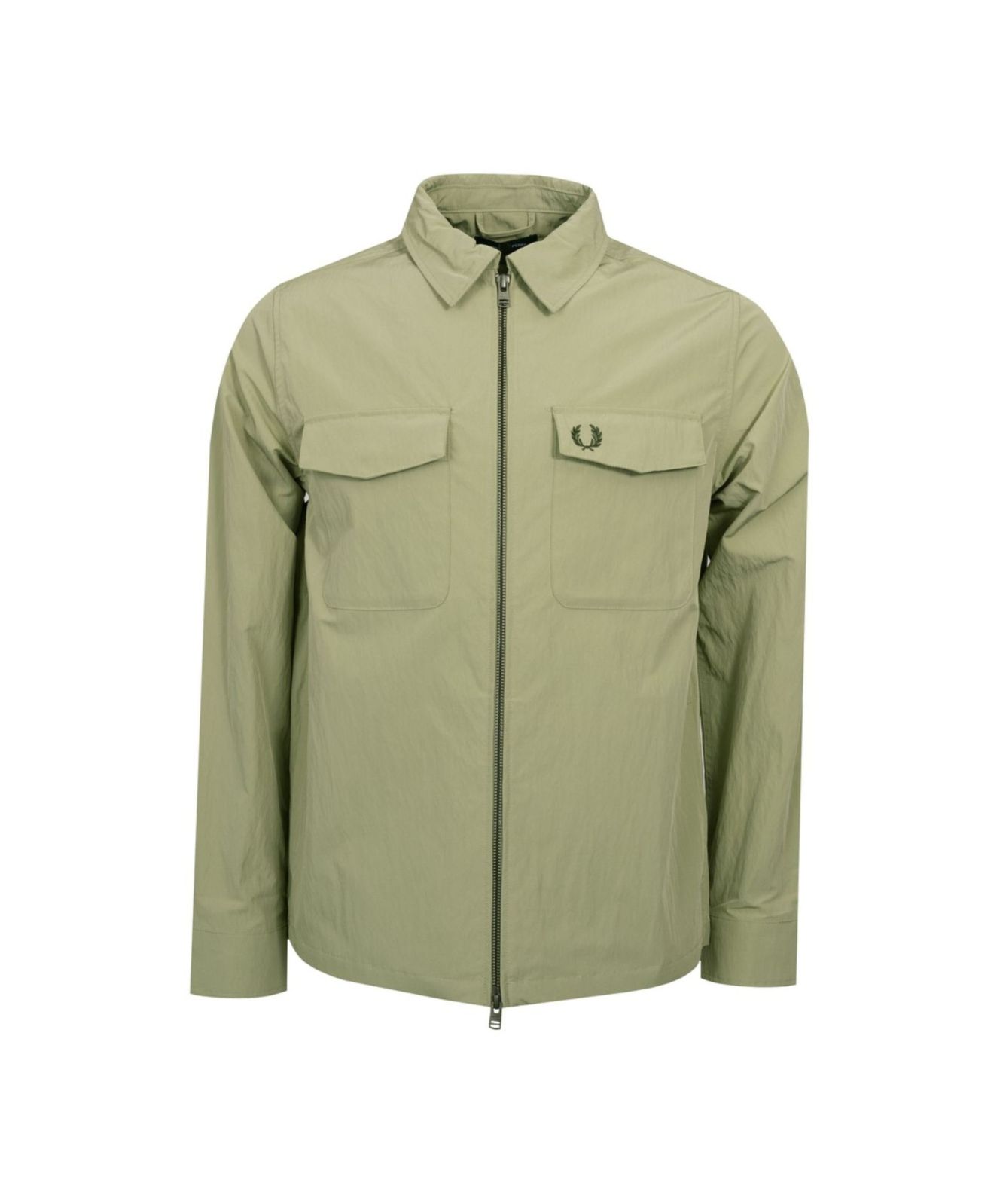 perry Fred Perry Zip Through Pocket Overshirt | Black-M5684-236