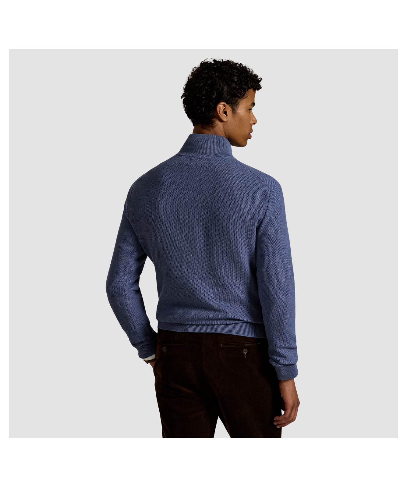 Polo Ralph Lauren Mesh-Knit Cotton Quarter-Zip Jumper | Kular Fashion