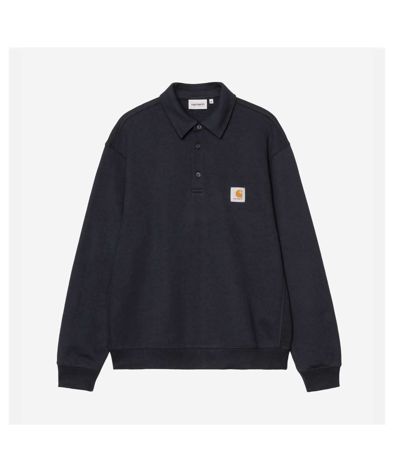 トップス carhartt L/S ARCIE POLO Carhartt WIP Label Polo Sweatshirt - Black | Flatspot