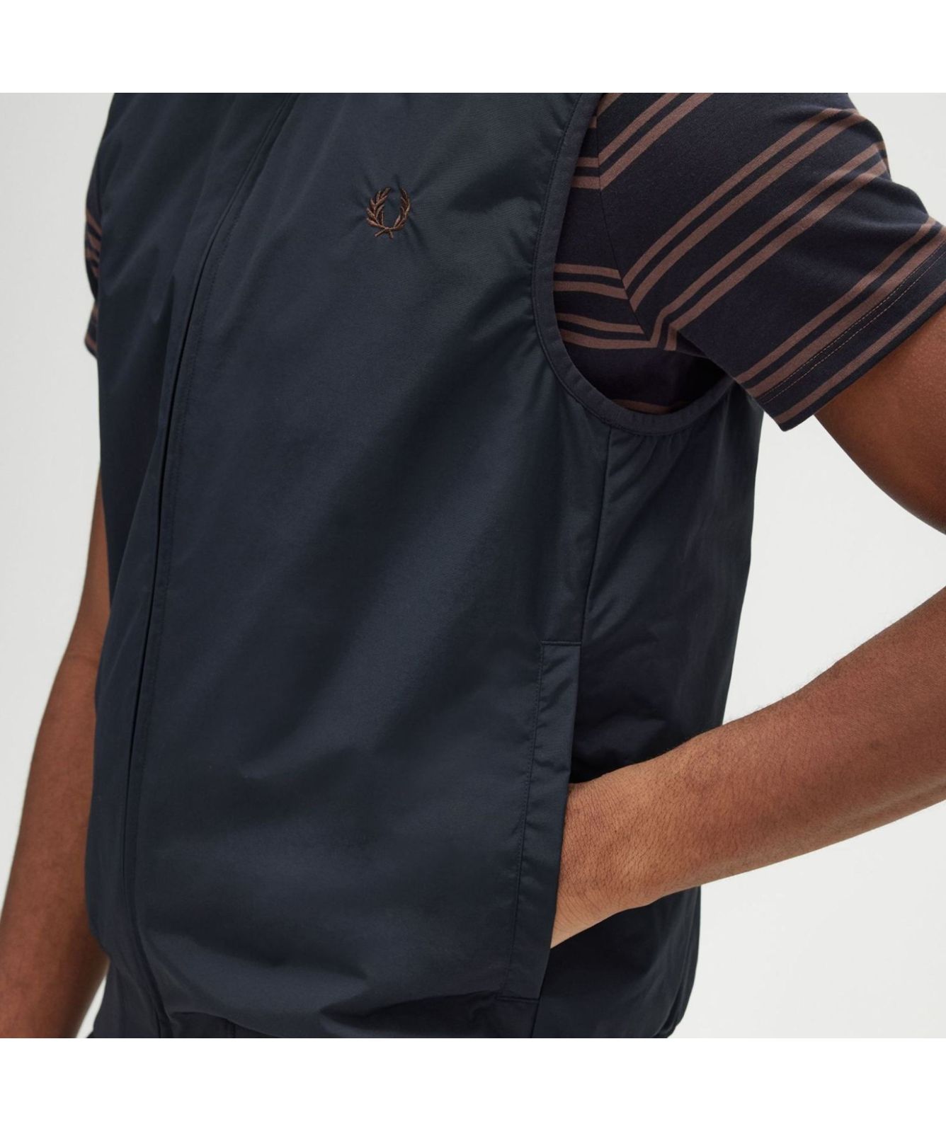 Fred Perry Regular Fit Brentham Gilet | Black-J8500-102-Navy-608