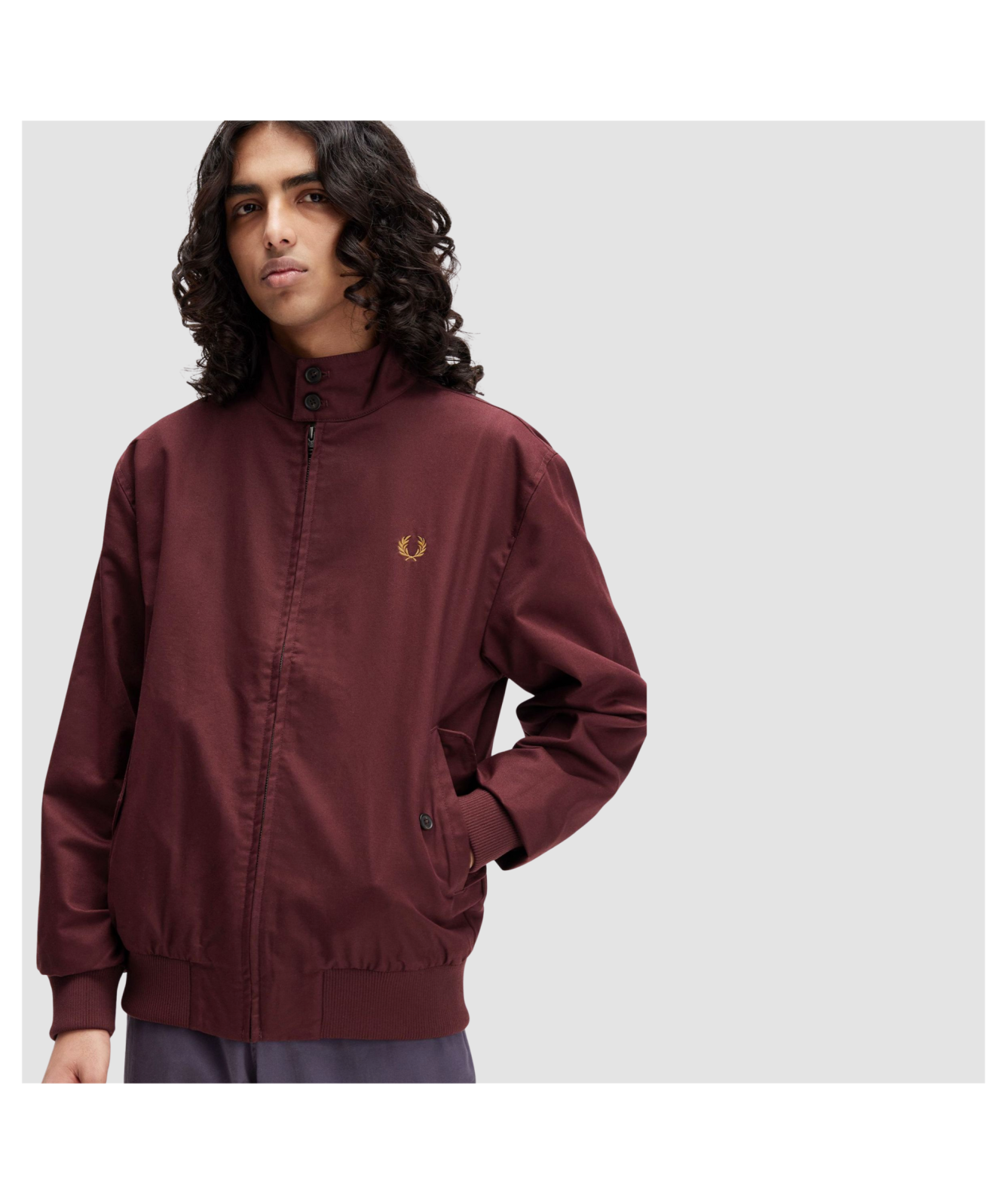 Fred Perry Jacket | Classic Harrington Jacket | Oxblood - J8568 