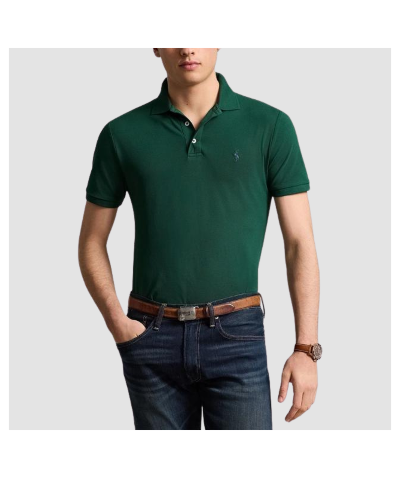 Polo Ralph Lauren Custom Slim Fit Stretch Polo Shirt Beige