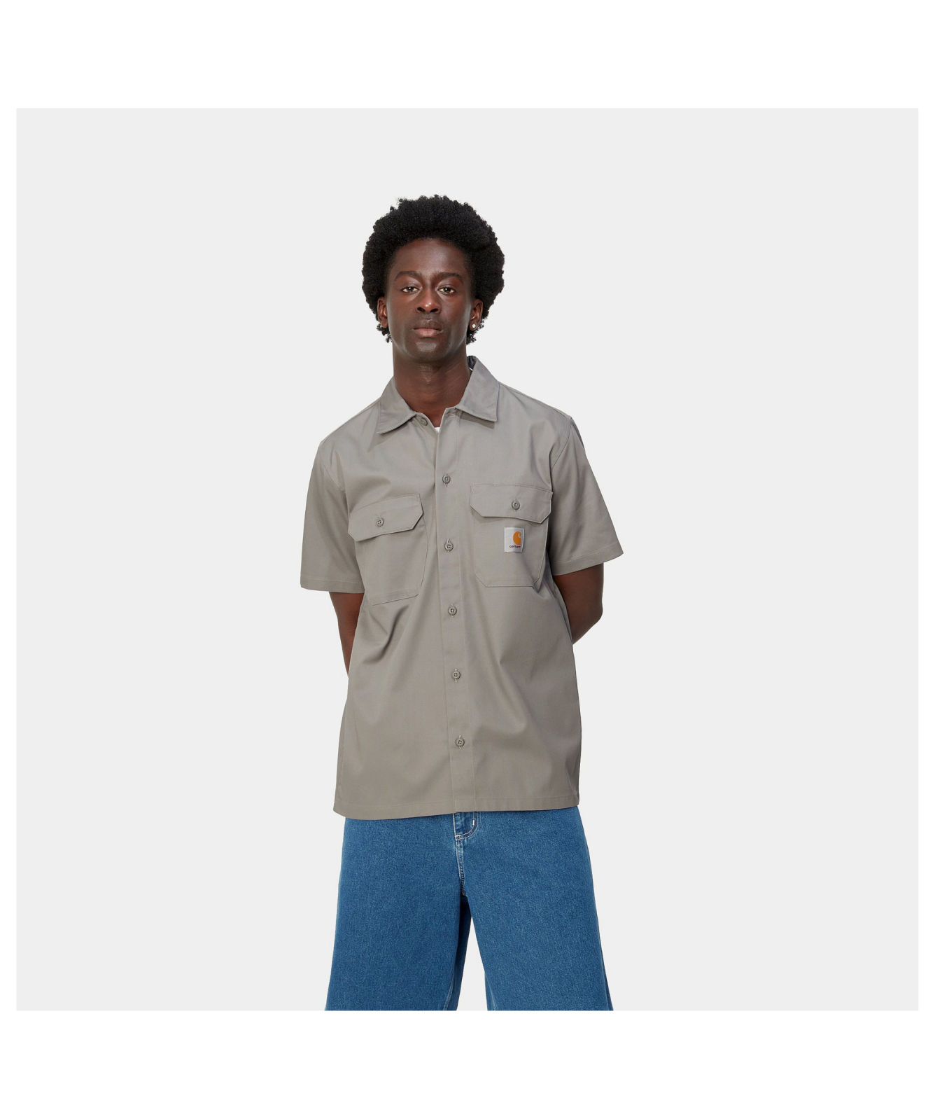 Carhartt WIP Men's S/S Master Shirt | Silver or Blue - I027580