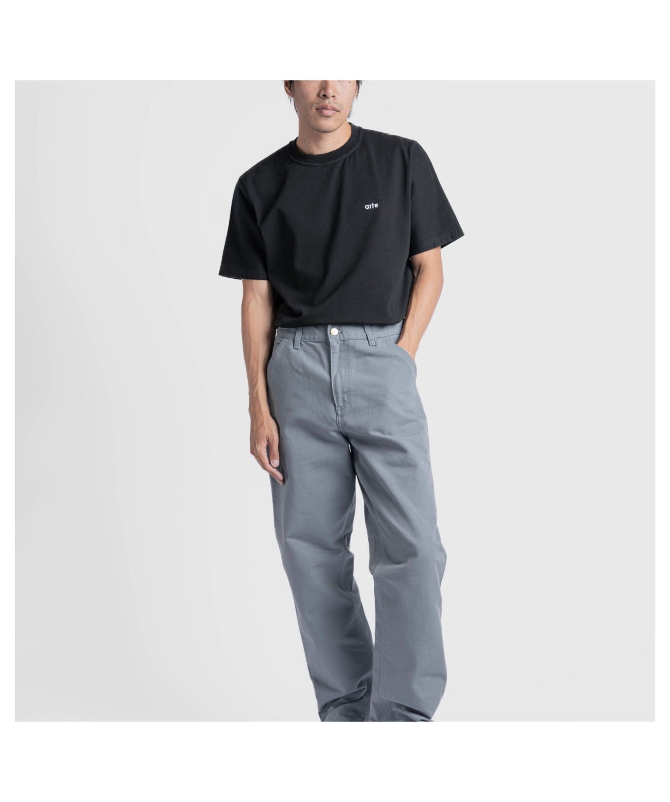 Carhartt WIP Men's Single Knee Pants | Grey - I031497_191_02