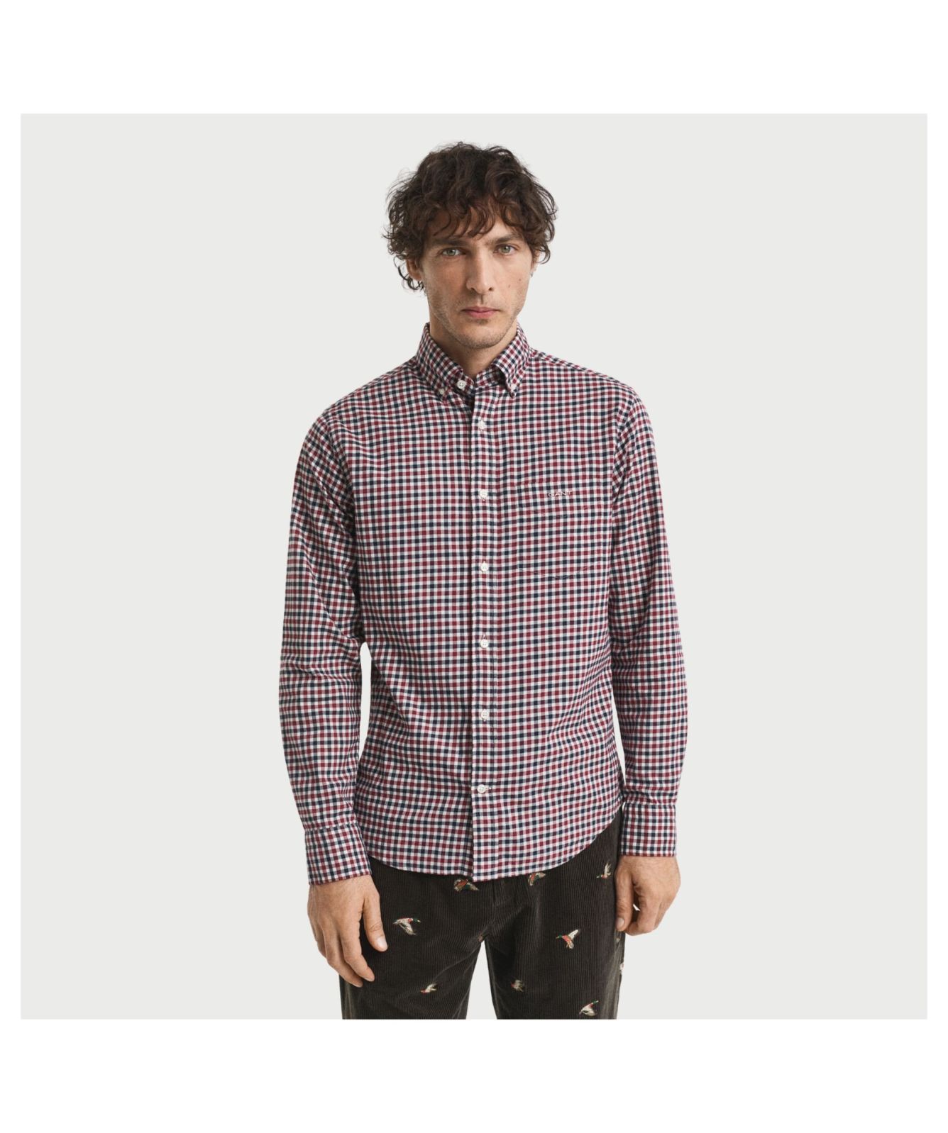 Chemise homme GANT à carreaux rose/blanc L été manches co... (Gebraucht