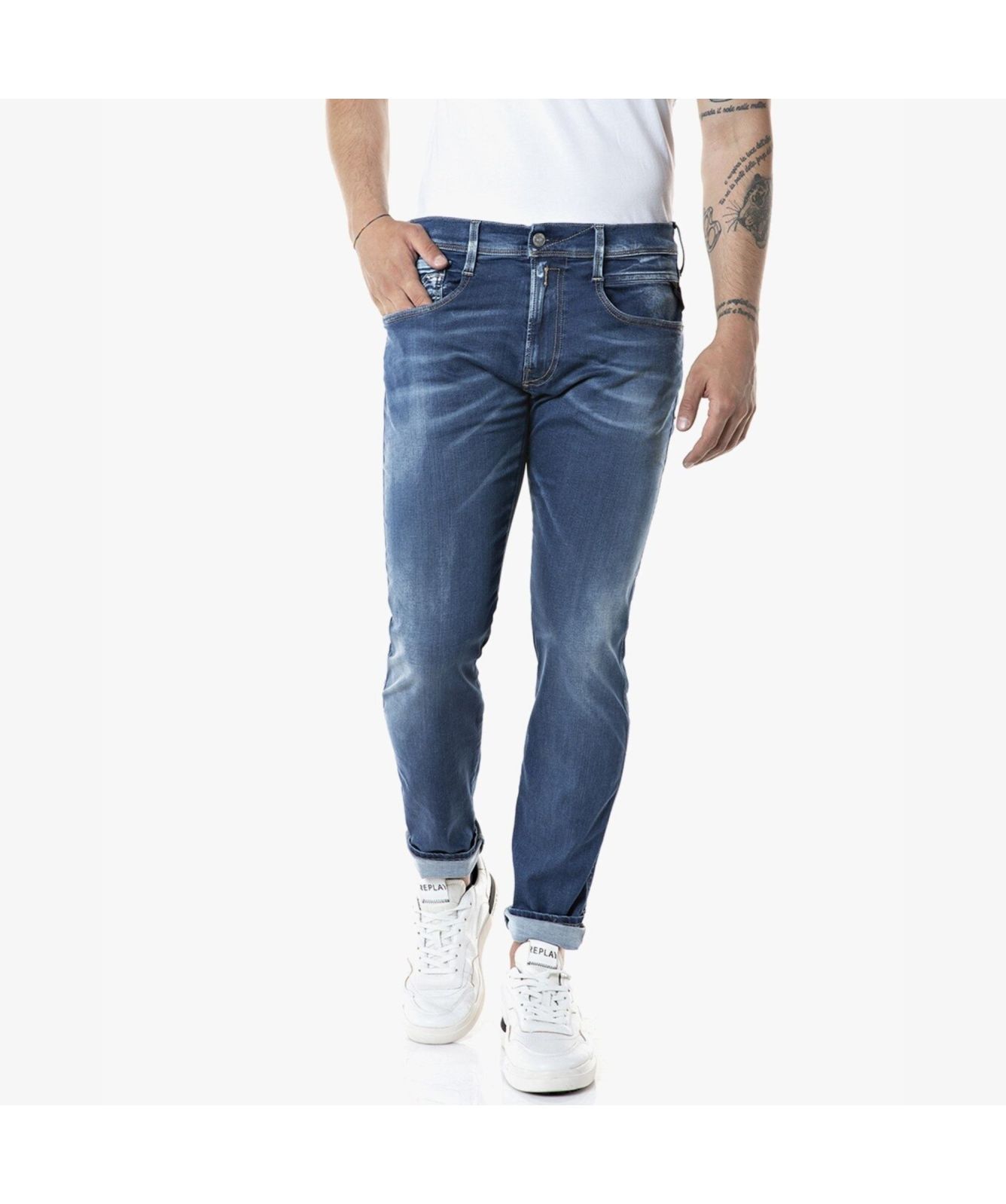 Replay Anbass X-Lite Hyperflex Slim Jean | Stone-M914Y.661XR03