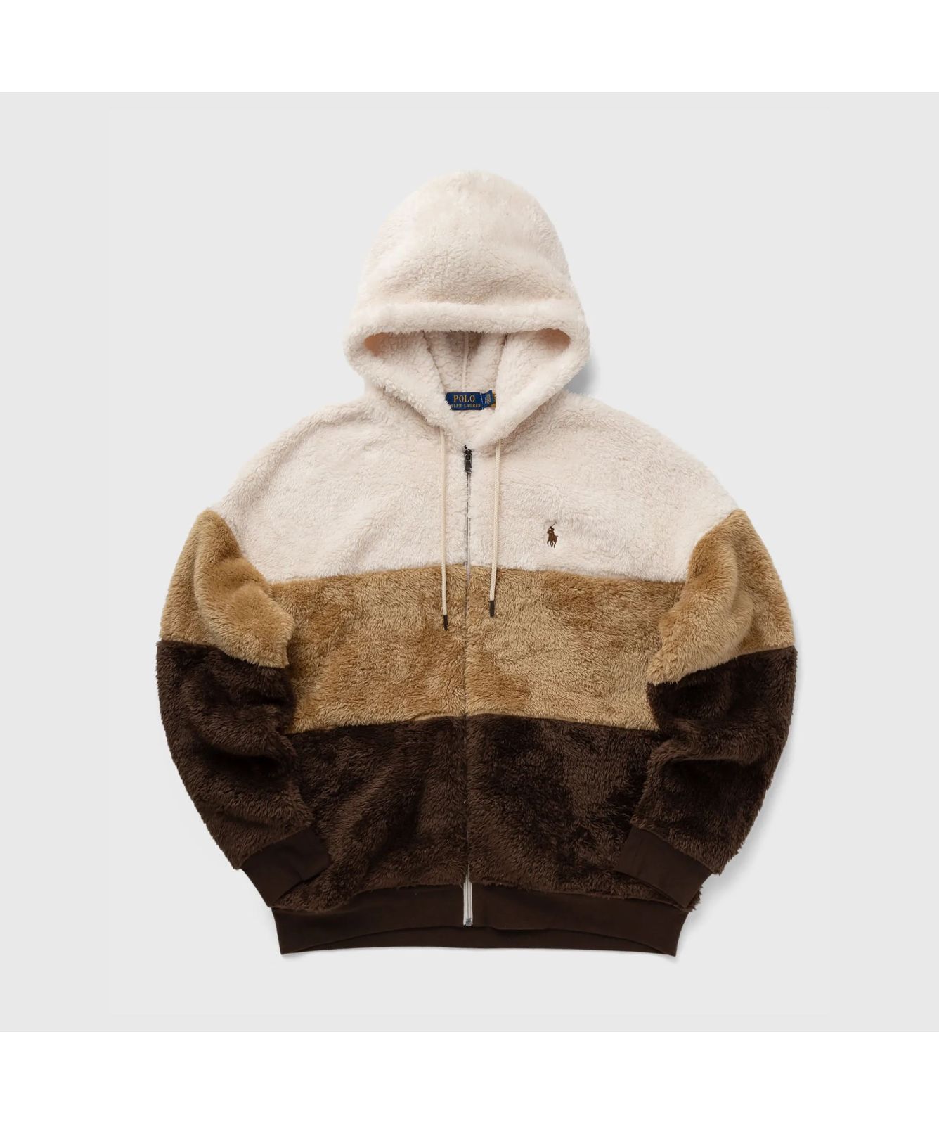 Polo Ralph Lauren Stripe blocks Soft Fleece Jacket | Brown 