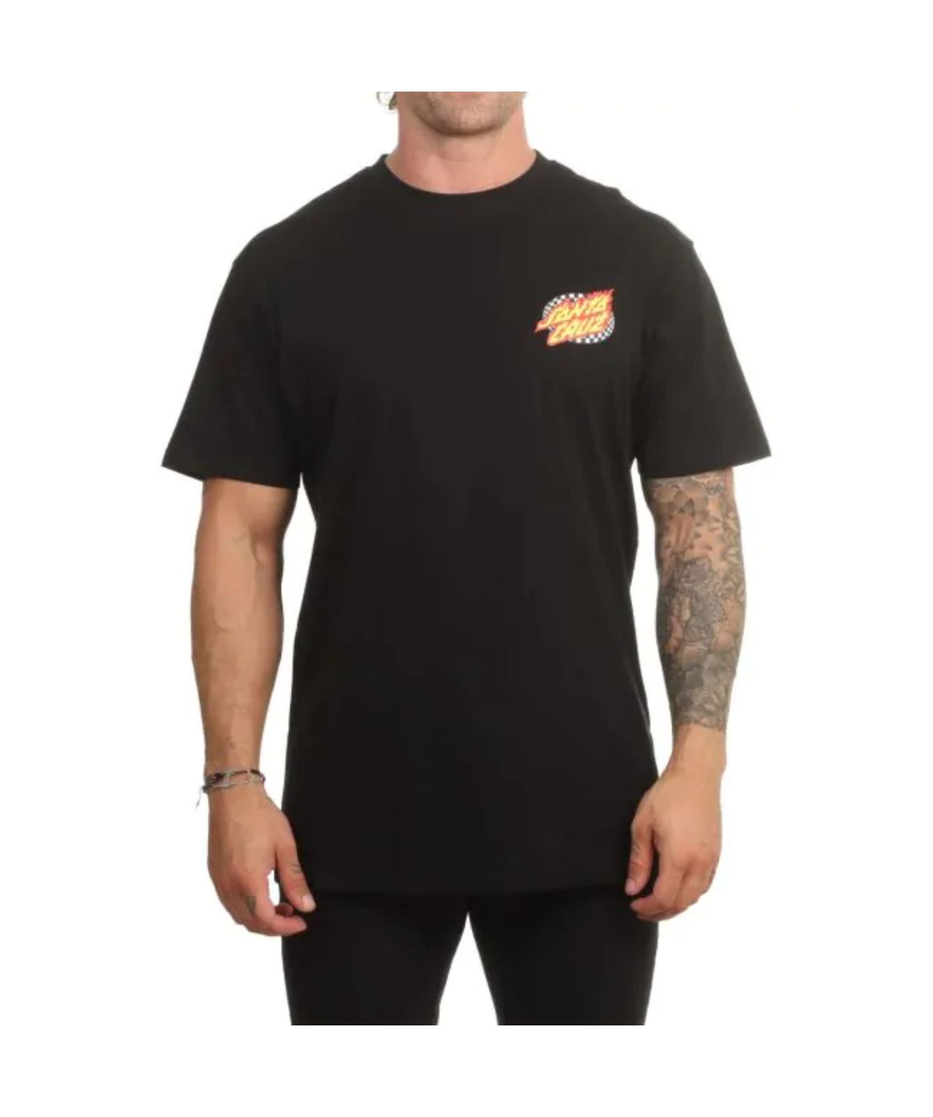 Santa Cruz Maglietta 'Flamed Not A Dot' Uomo - Nero, Cotone, Taglia XL