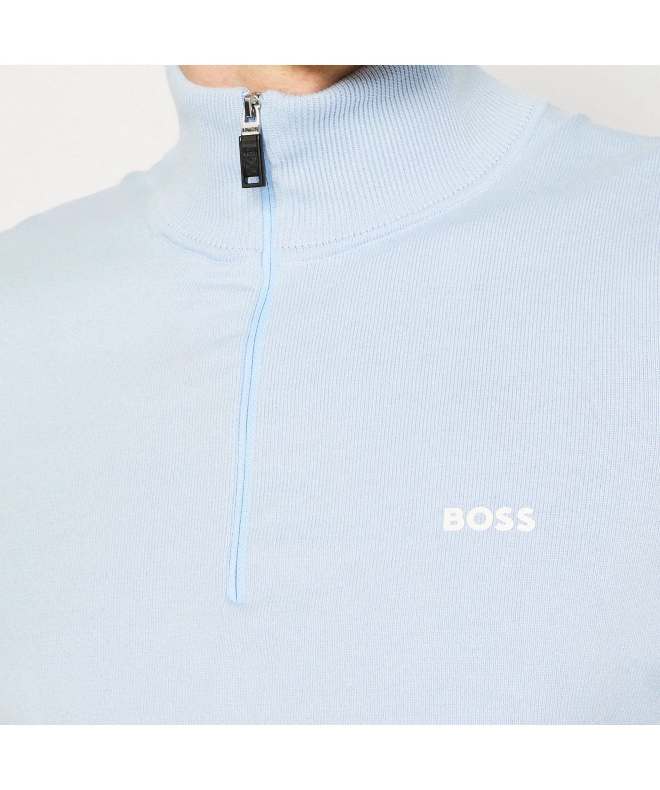 ★Hugo Boss★EverX Full Zip Sweater 50498540402 BOSS - Branded zip-neck sweater in dry-flex fabric - Black