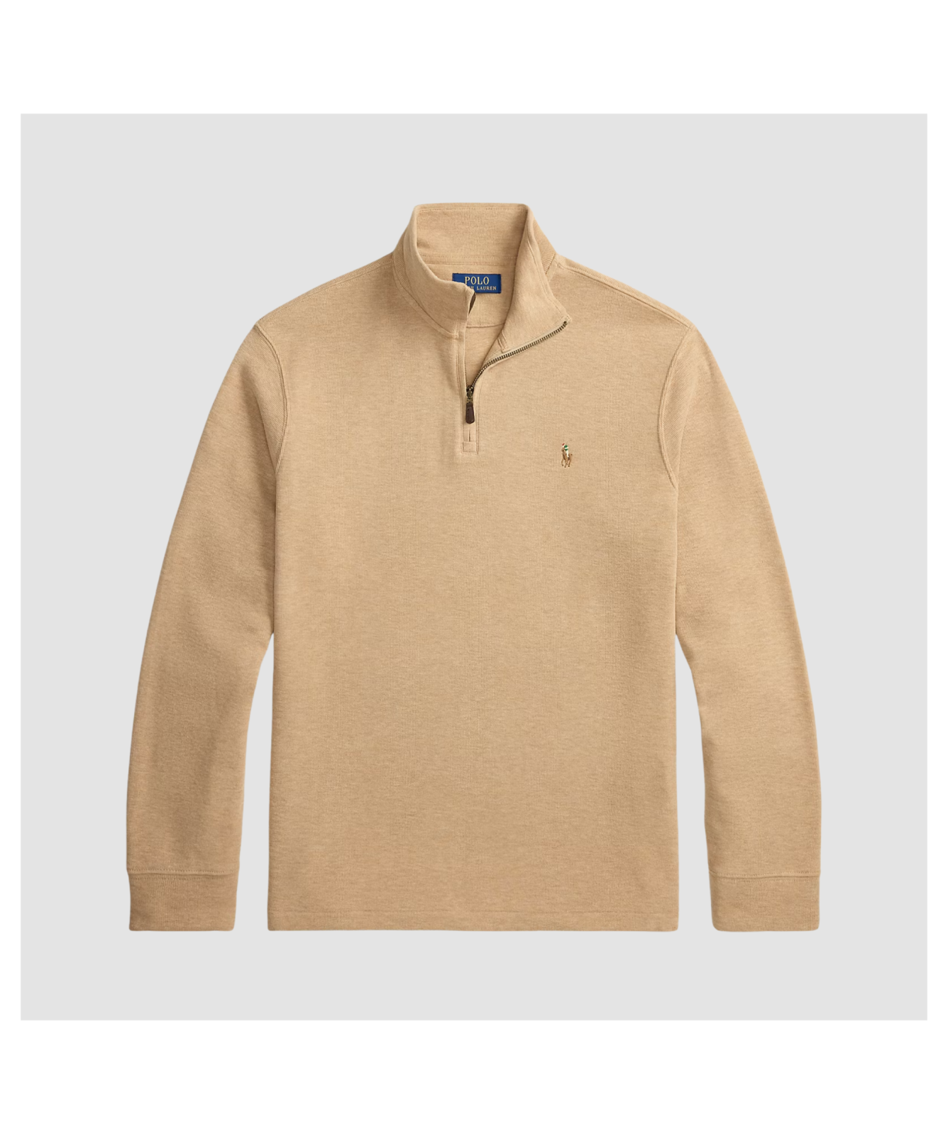 新品Polo Ralph Lauren リバーシブル160cm Men's Polo Ralph Lauren Estate Rib Quarter-Zip Pullover - Beige