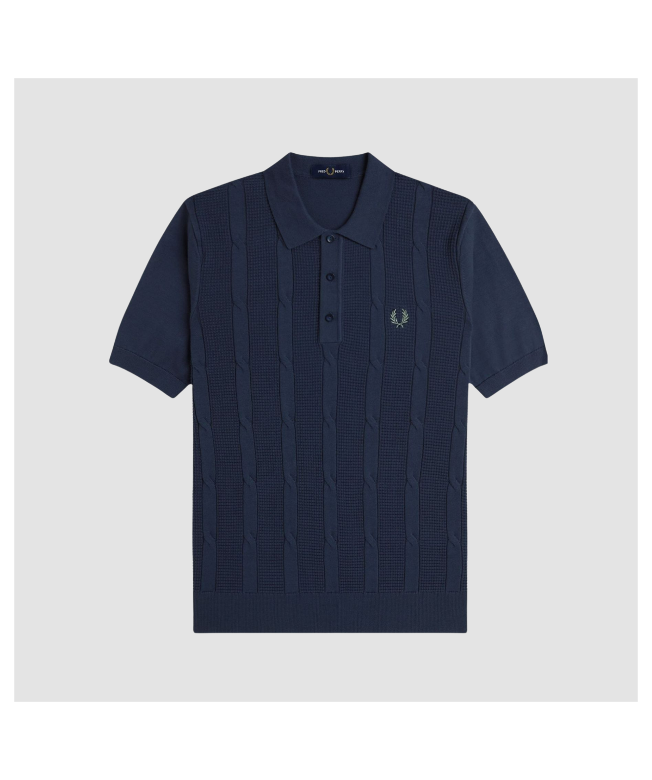 Fred Perry Cable Knit Polo Shirt | Textured Cable Knit Shirt