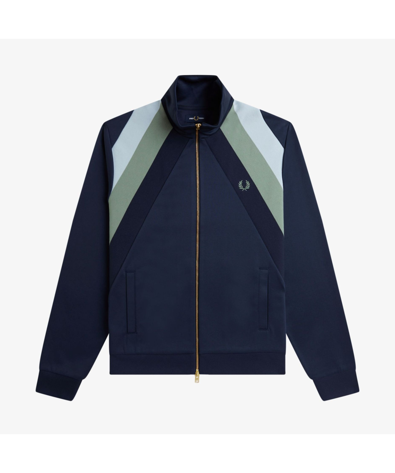 FRED PERRY Navy Track Jacket, Size L