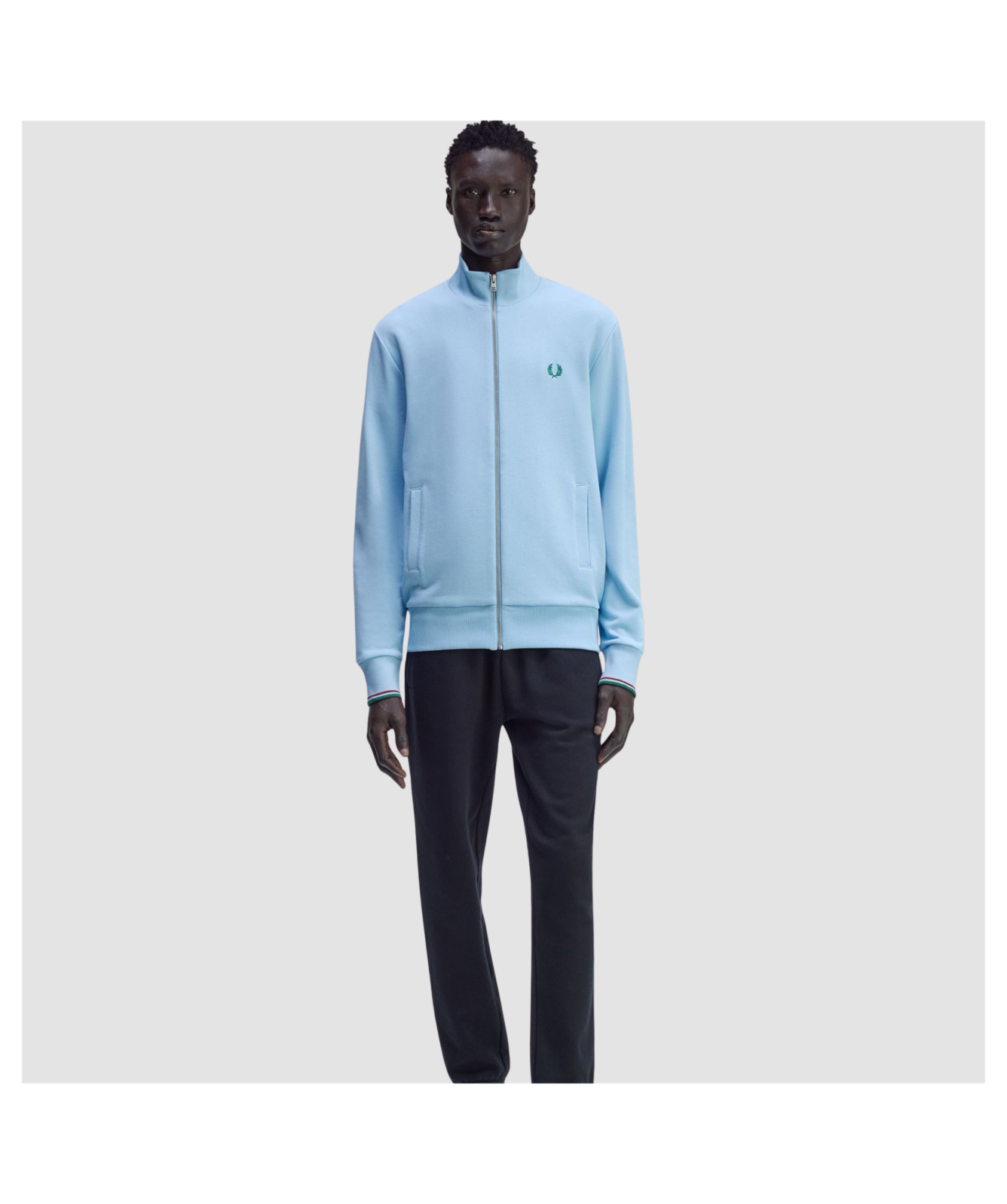 Fred Perry Zip Through Sweatshirt | Track Blue - J1327-Z22