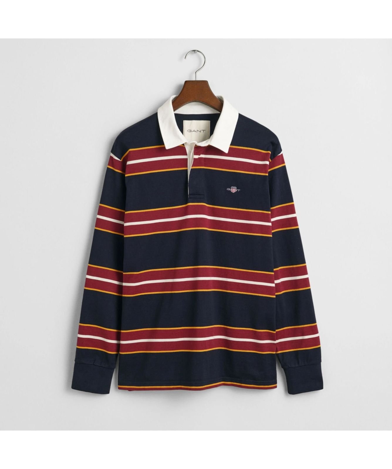 GANT Yarn Dyed Striped Heavy Rugger | Green-2044007-318-Navy