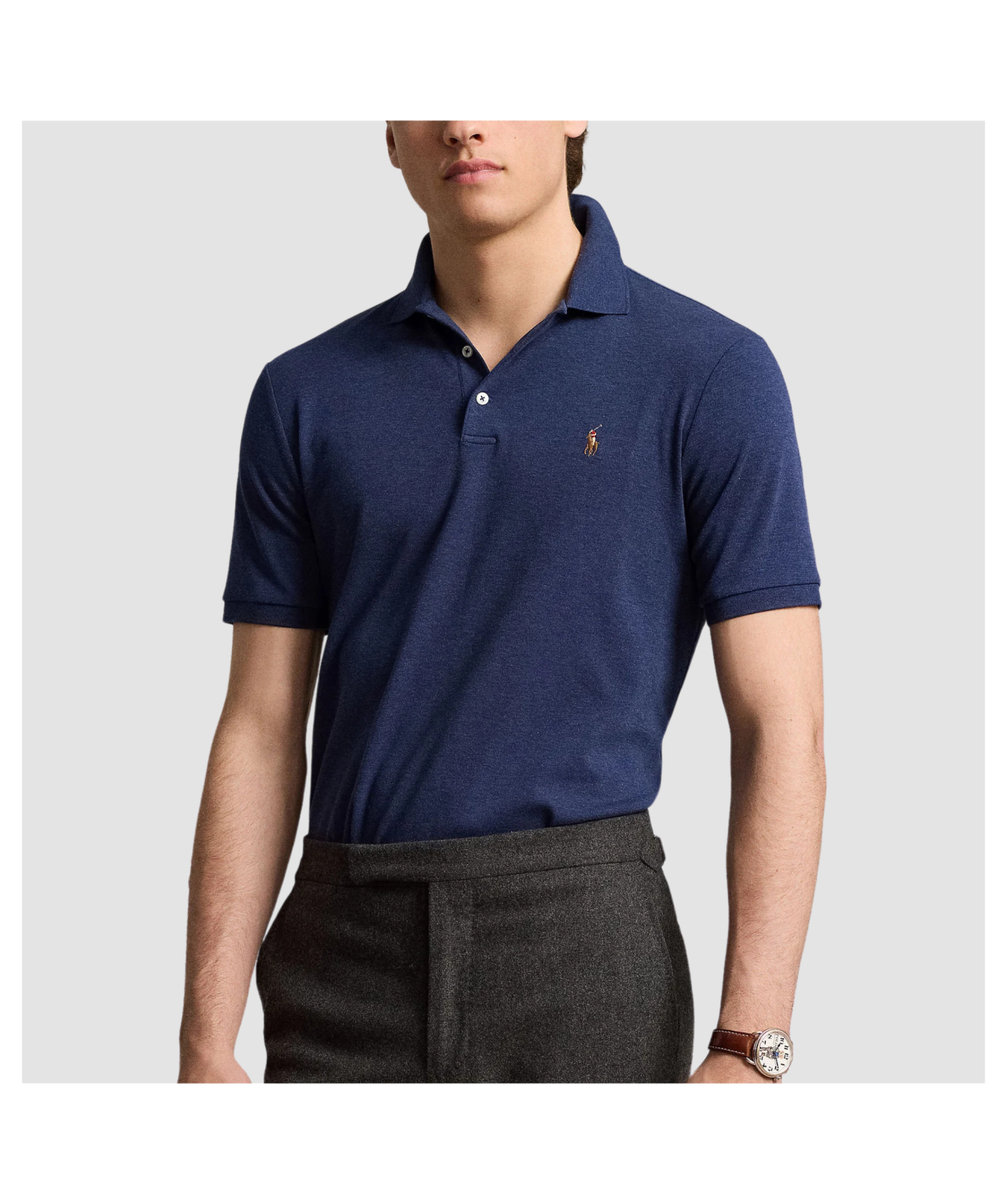 Polo Ralph Lauren Custom Slim Fit Polo Shirt | Navy - 710704319033