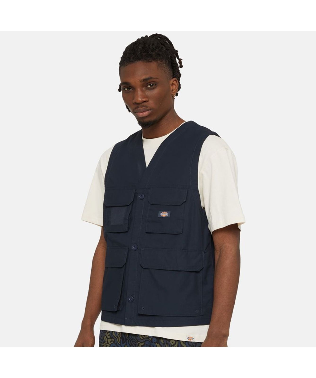 dickies Men's Fishersville Vest whitecap grey dk0a4yqpf901, navy