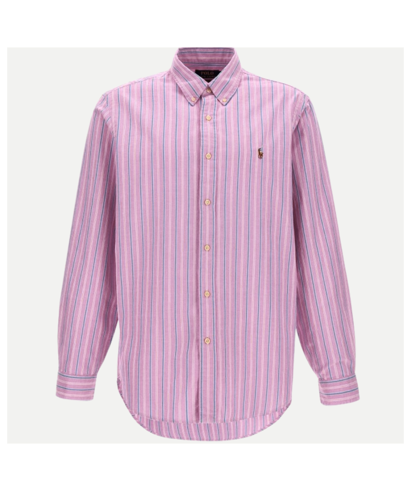 strapless open back dress Mens Ralph Lauren Pink Striped Linen Shirt main image 0