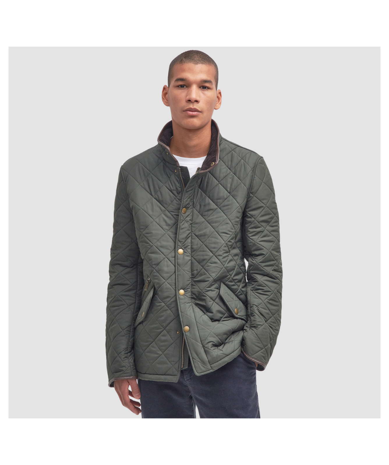 Barbour Powell Quilted Jacket - Black, Green, Navy & Olive | Kular