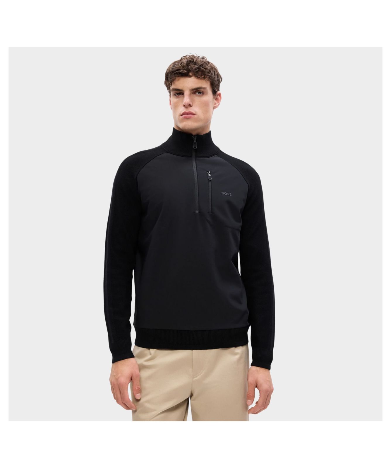 BOSS KN Civic Quarter Zip Jumper | Kular Fashion
